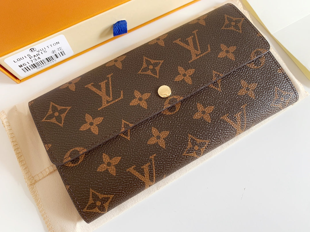 Luxury LV Sarah Long Wallet
