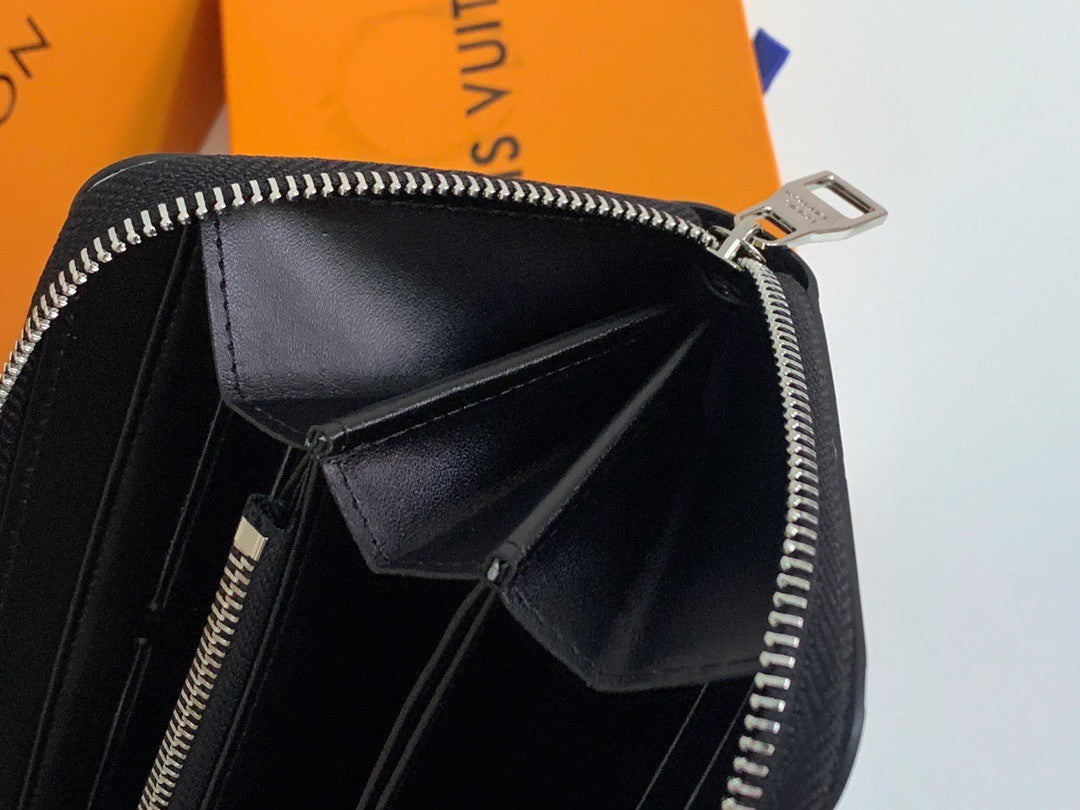 Luxury LV Zippy Wallet - Black