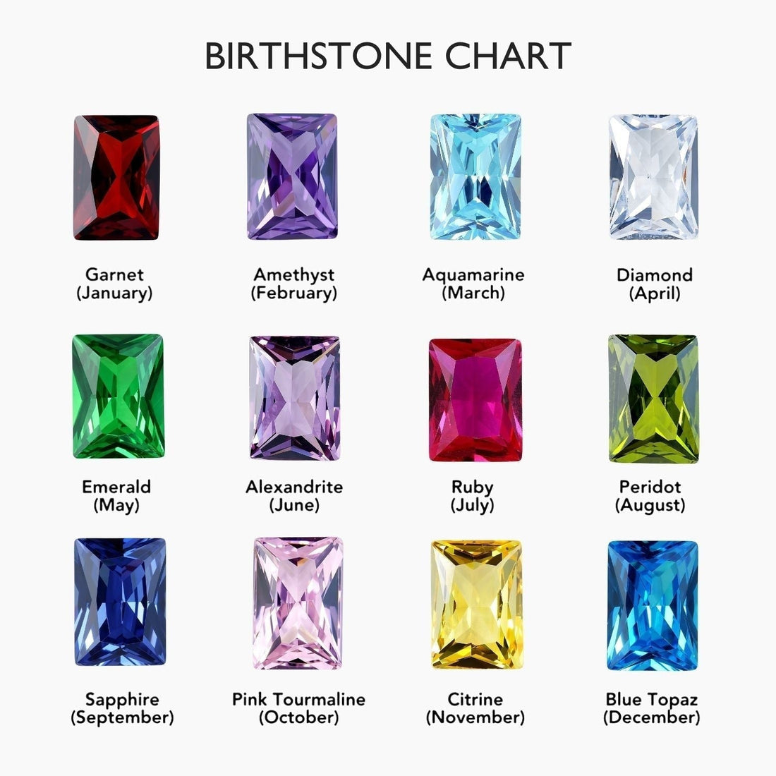 Delicate Baguette Birthstone Bracelet