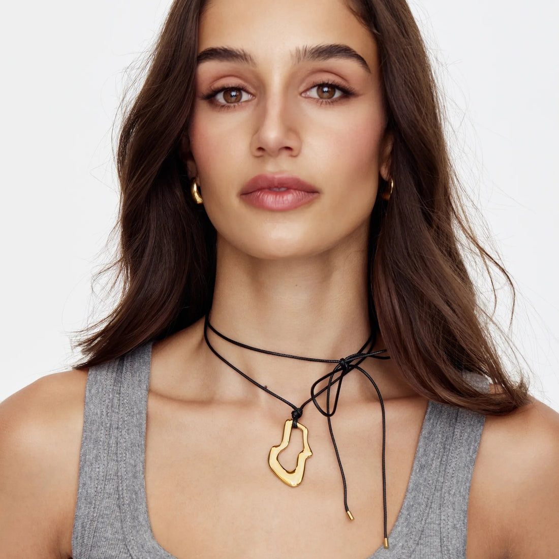 Fluid Wave Cord Necklace