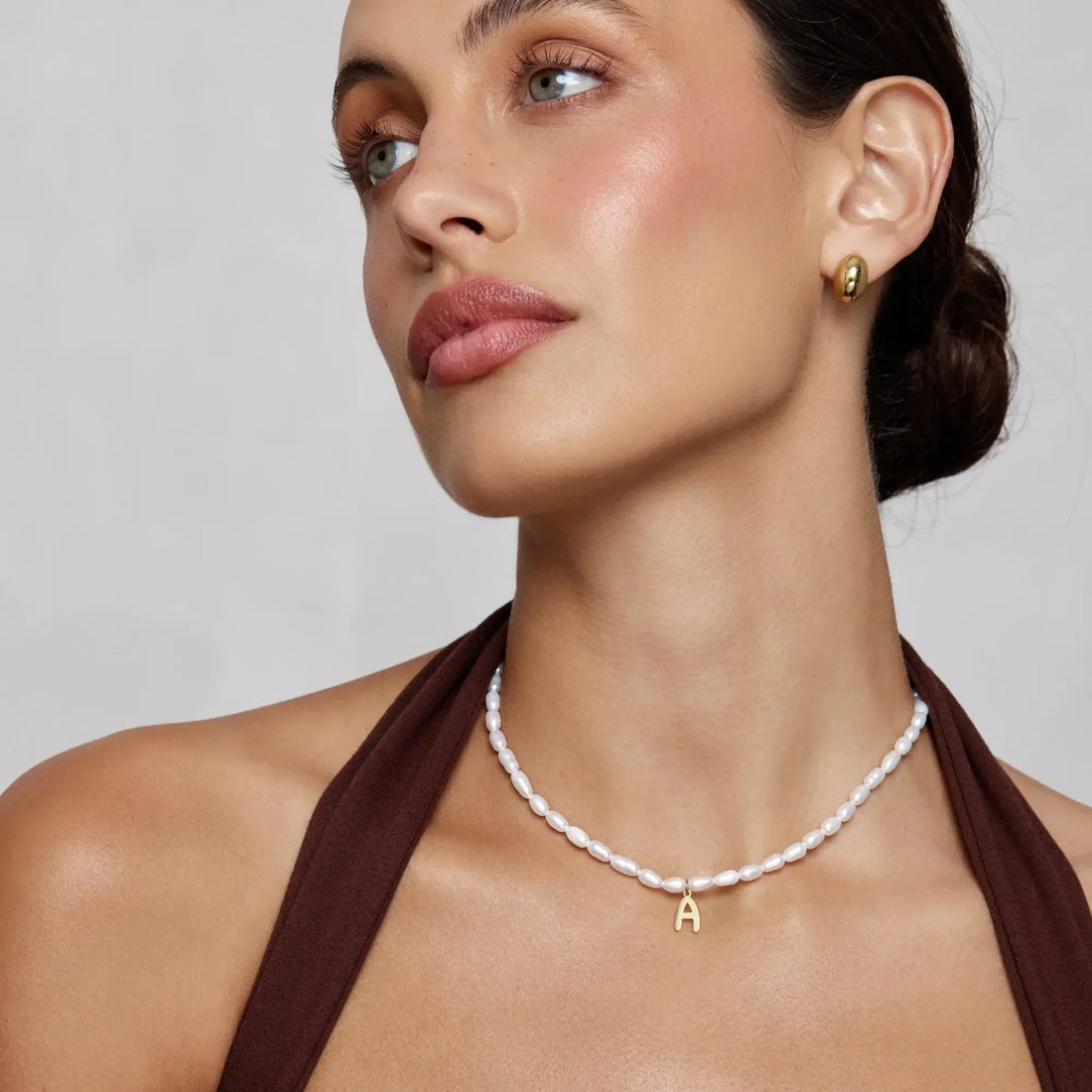 Pearl Necklace with Initial