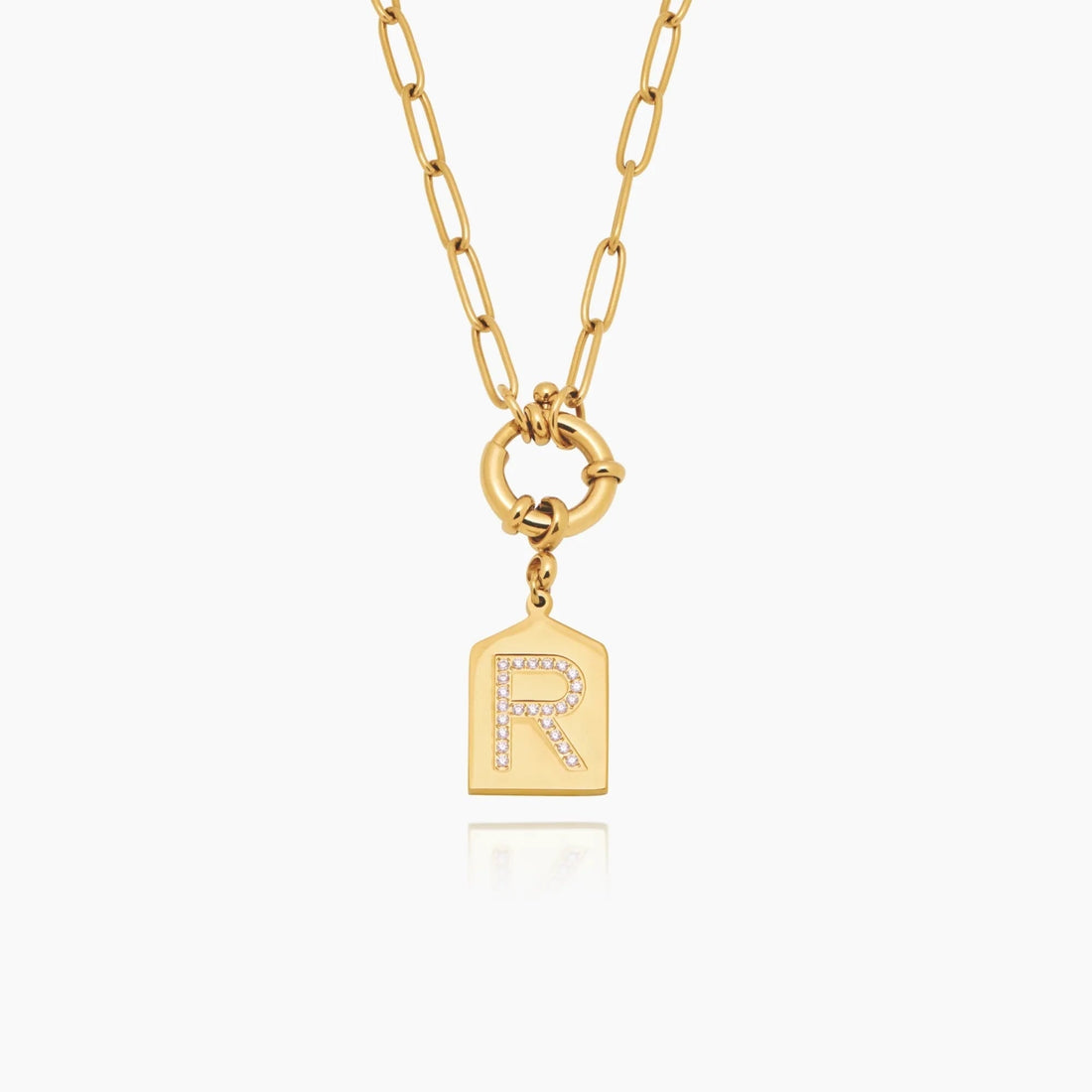 Pavé Initial Pendant Necklace