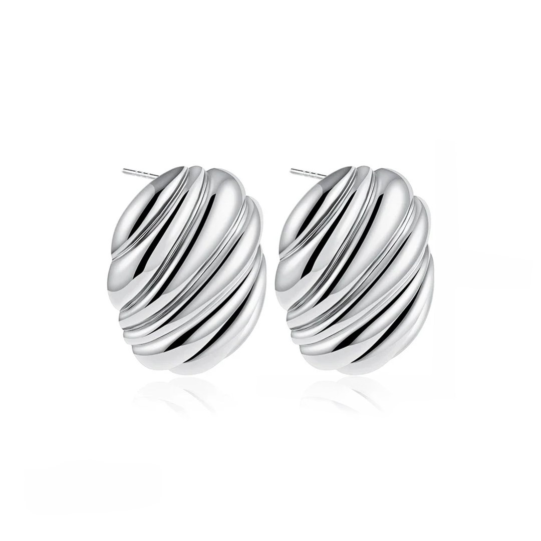 Vintage Round Oval Stainless Steel