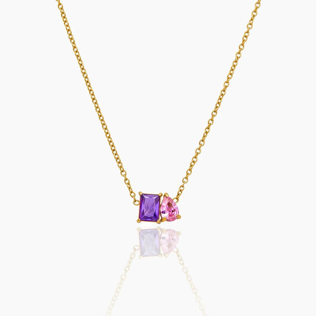 Eternal Duo Necklace with Birthstones