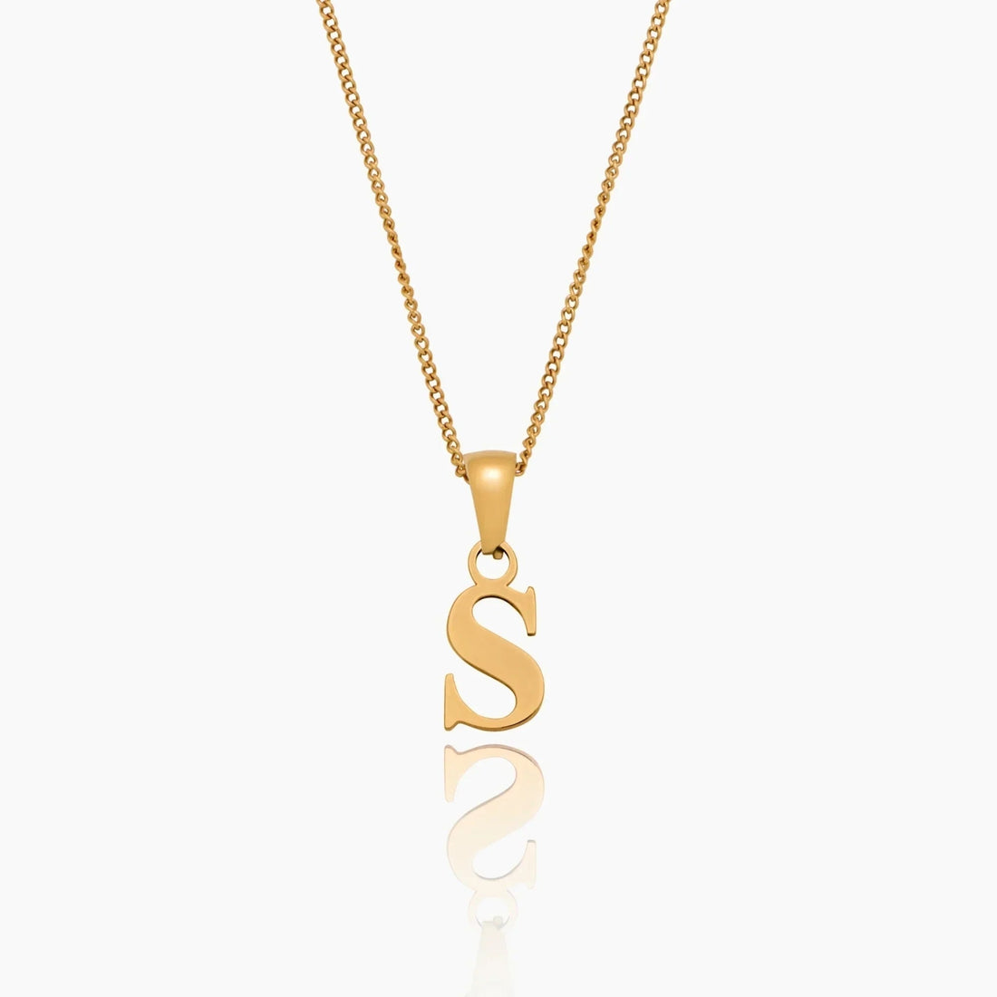 Charm Necklace with Gold Initial