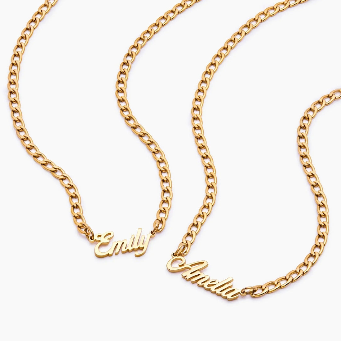 Bold Groumet Chain Name Necklace
