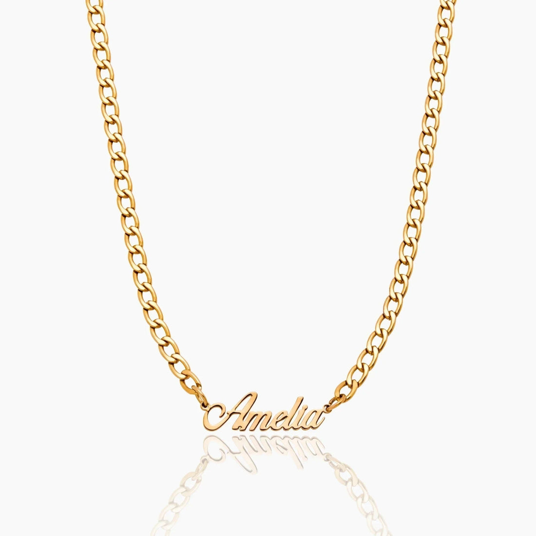 Bold Groumet Chain Name Necklace