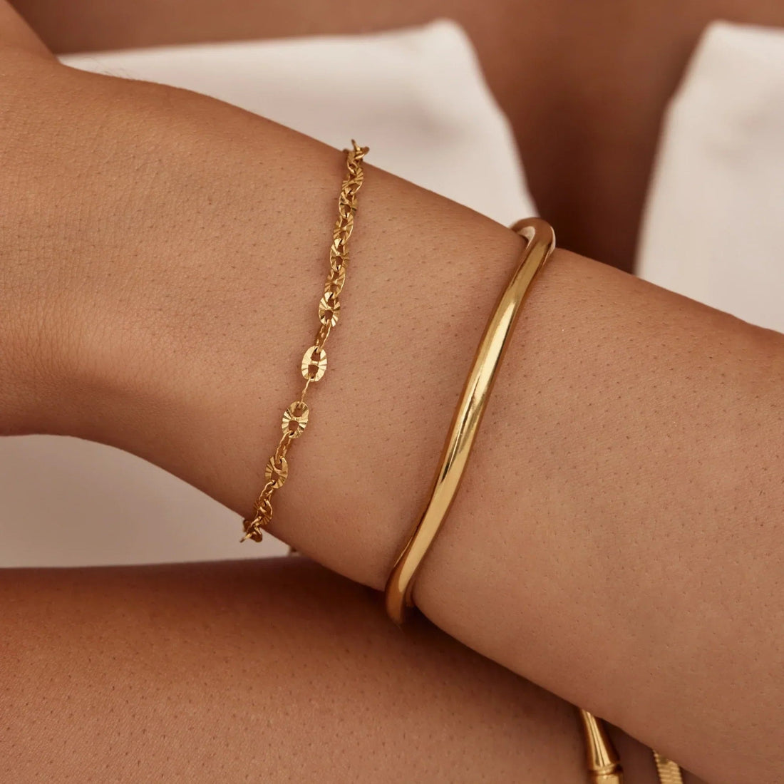Sculptural Wave Cuff Bracelet