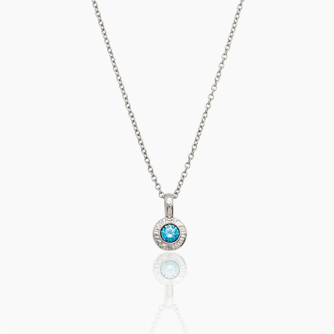 Necklace with Crushed Birthstone Pendant
