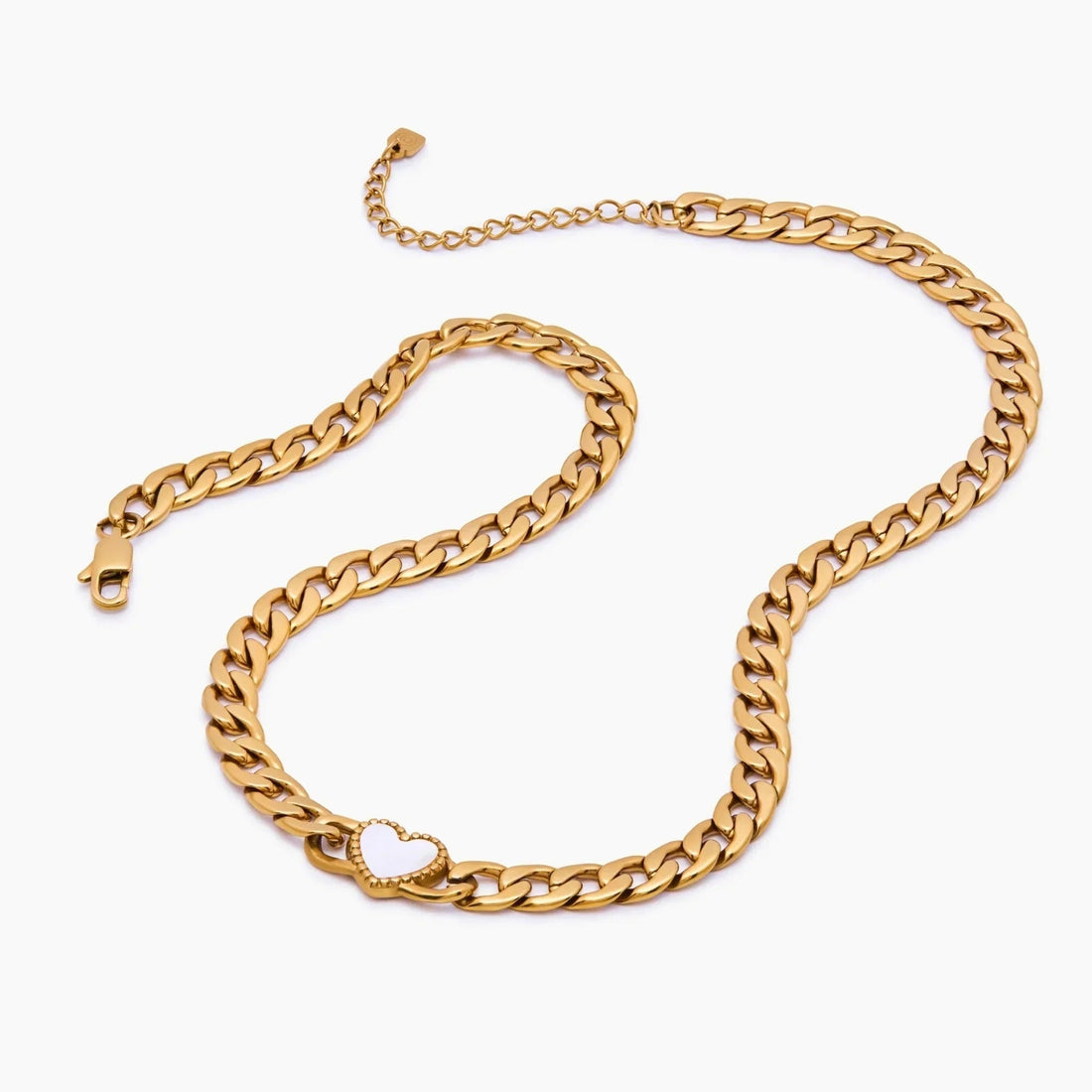 Ember Heart Cuban Chain Necklace