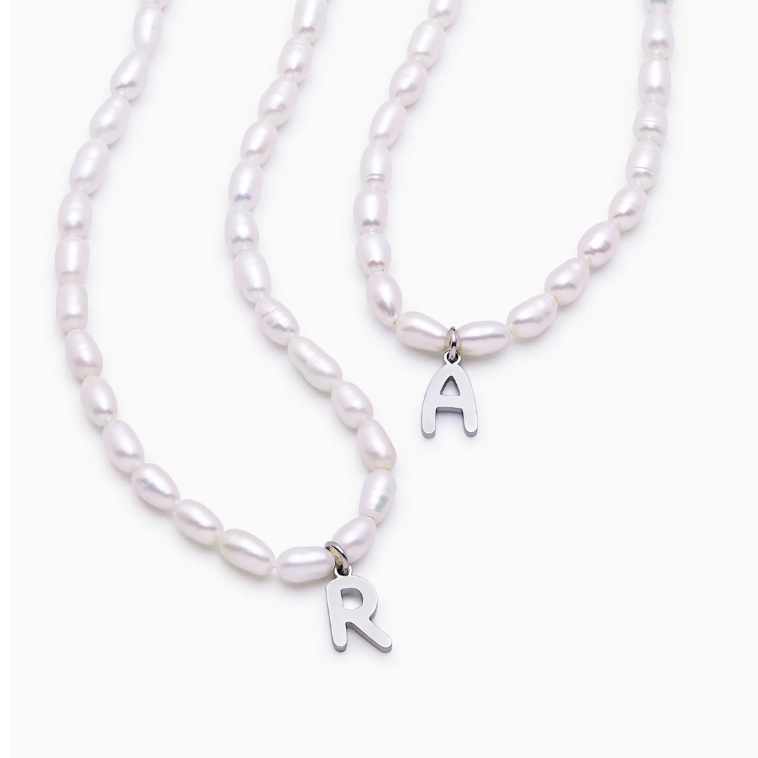 Pearl Necklace with Initial