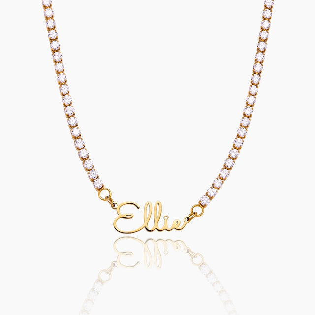 Signature Tennis-Style Name Necklace