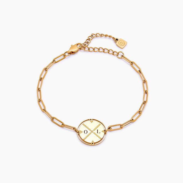 Engraved Compass Bracelet