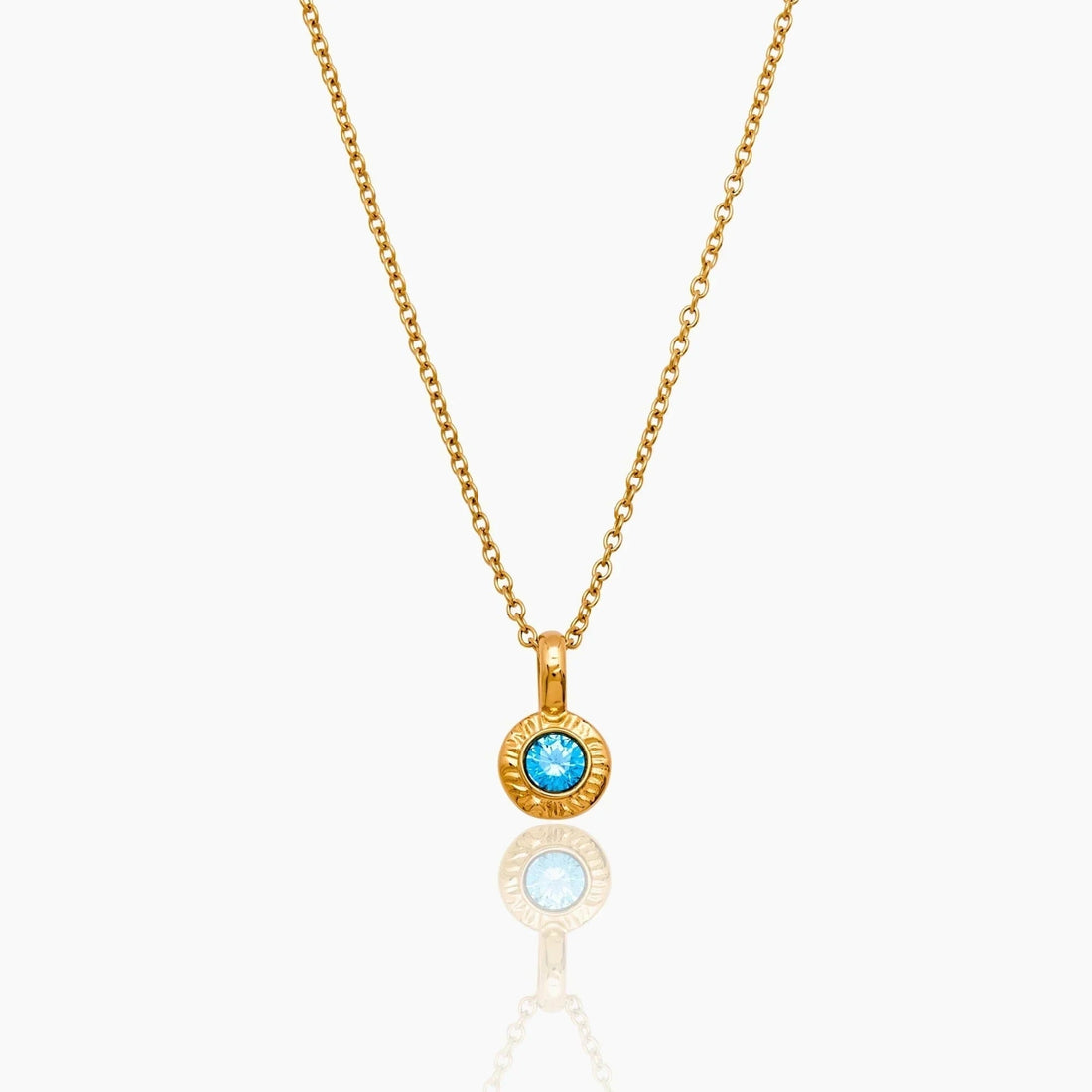 Necklace with Crushed Birthstone Pendant