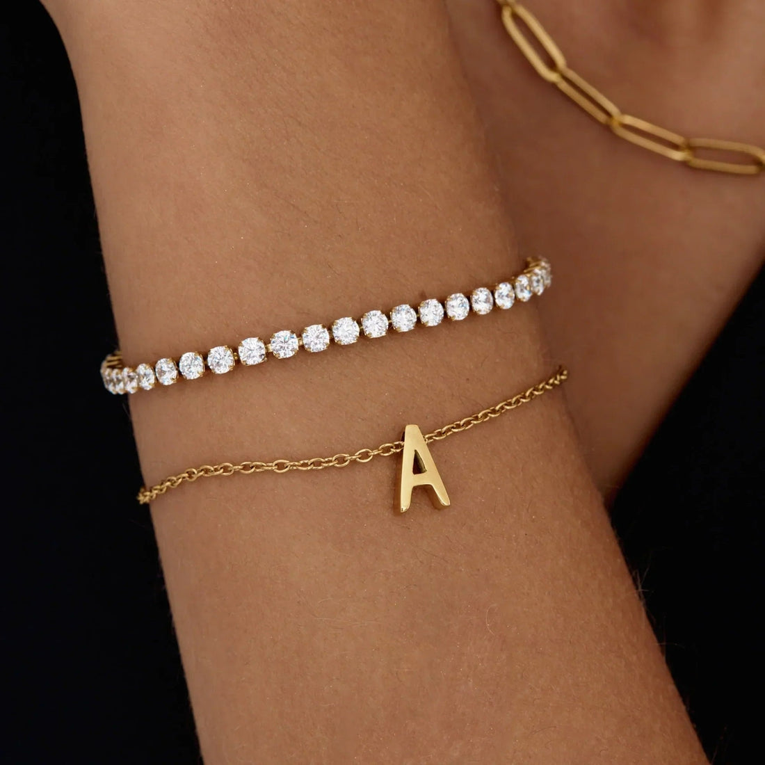 Delicate Bracelet with Initial Charm