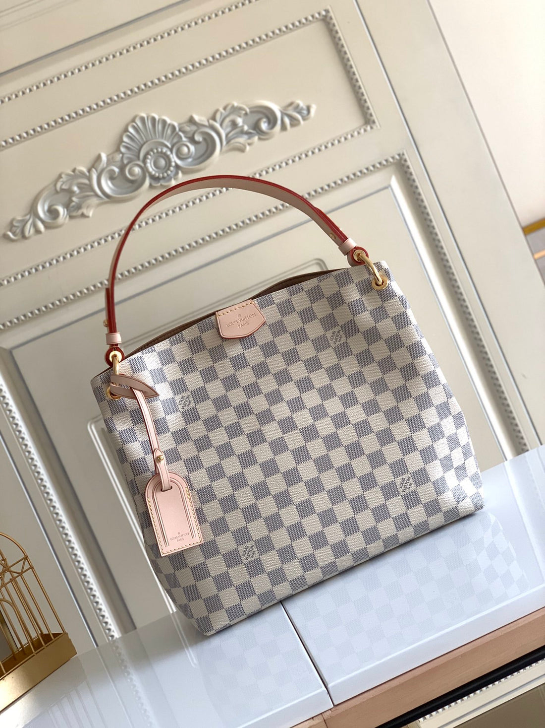Luxury LV Shoulder Bag - Light Beige
