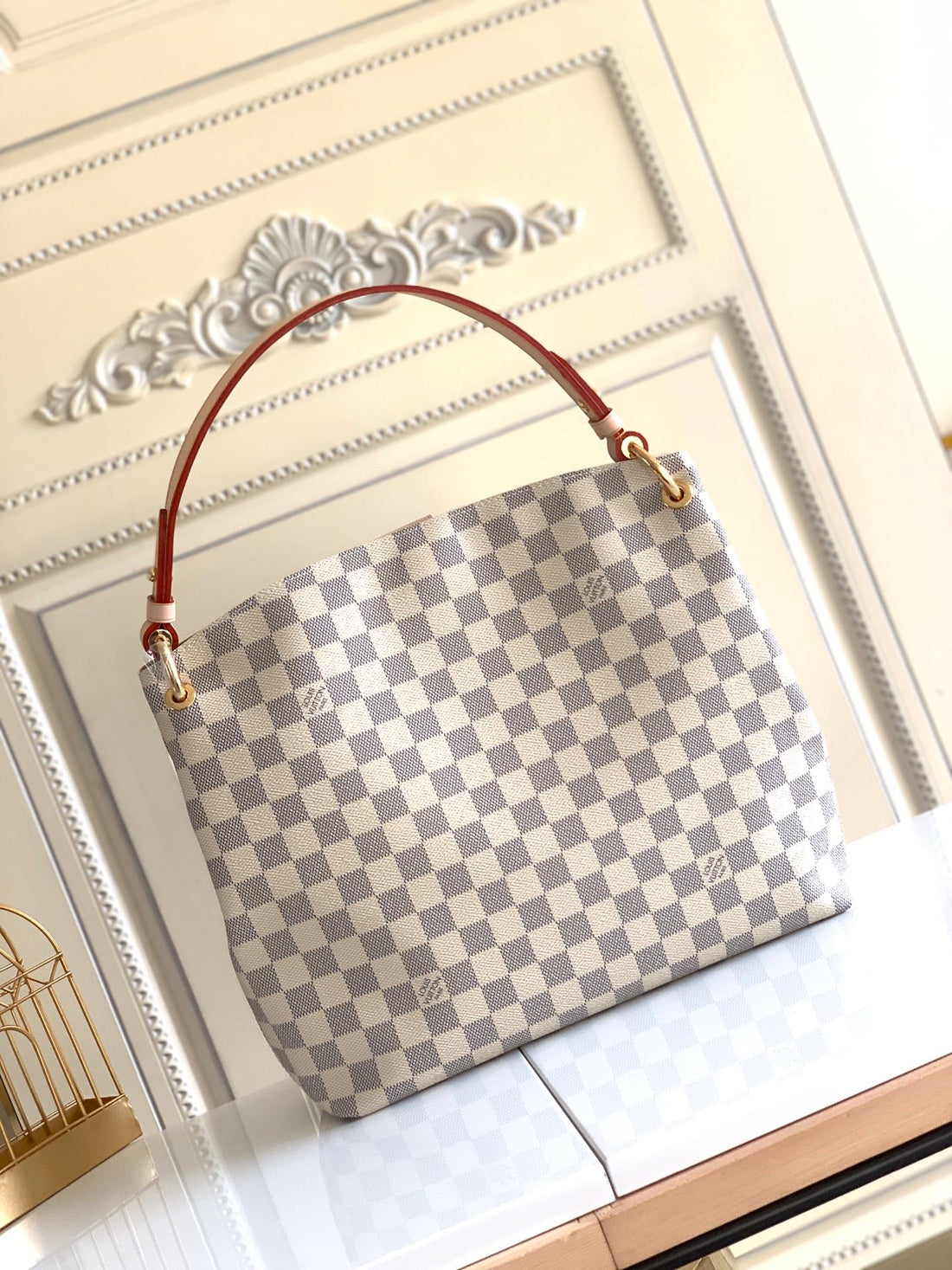 Luxury LV Shoulder Bag - Light Beige