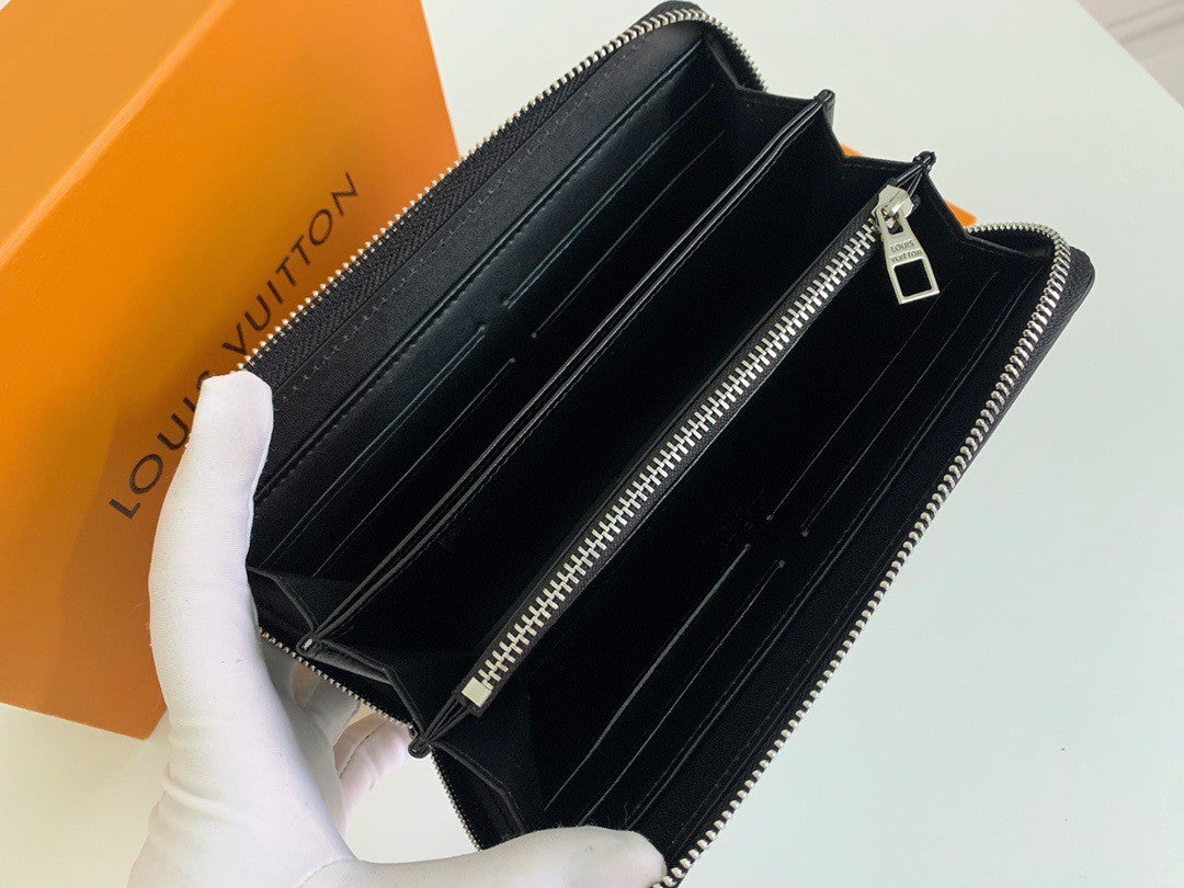 Luxury LV Zippy Wallet - Black