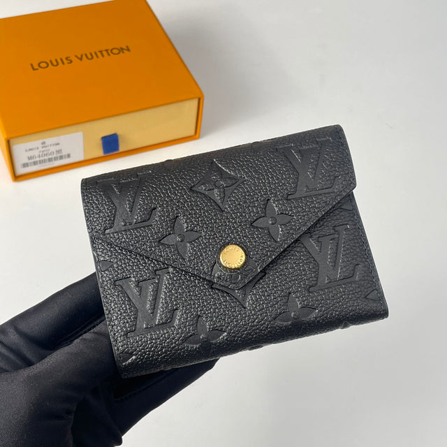 Luxury LV Compact Wallet - Black