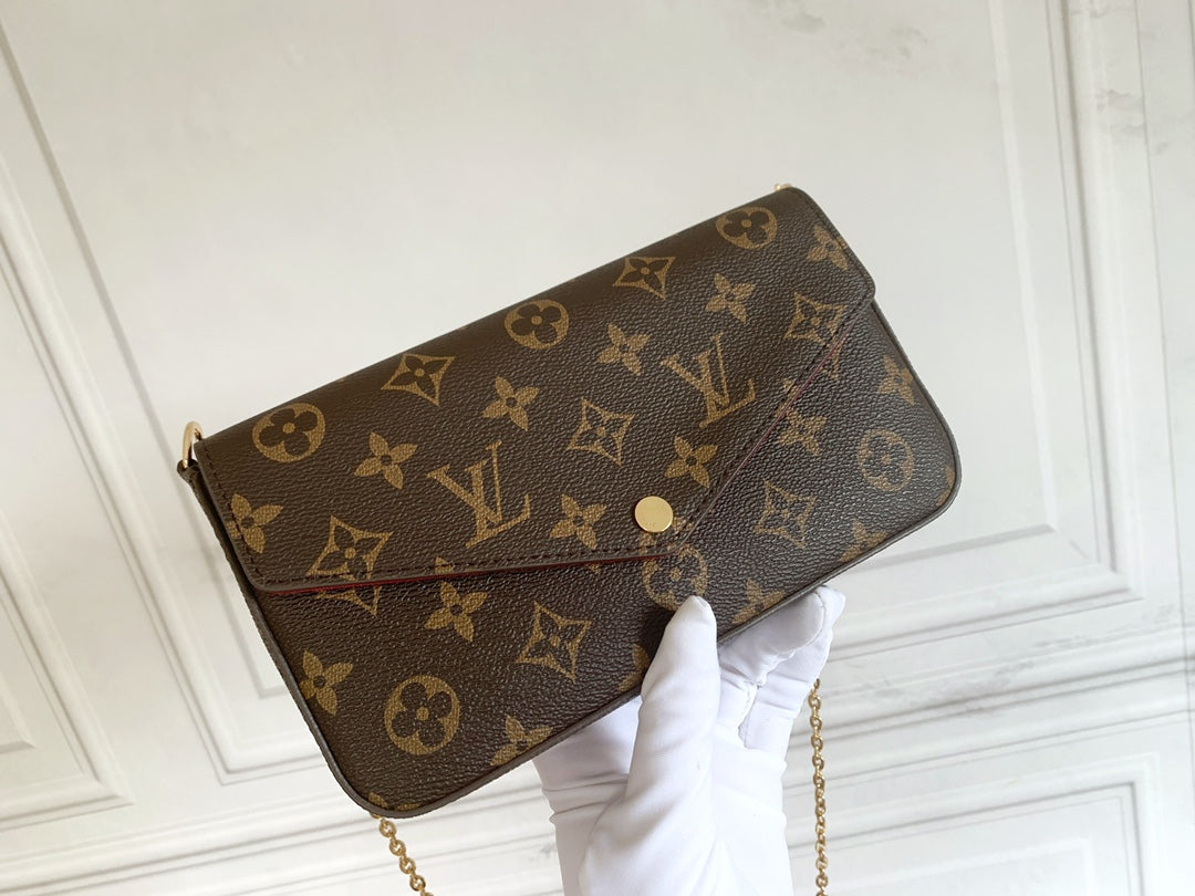 Luxury LV Félicie Pochette - Monogram Brown