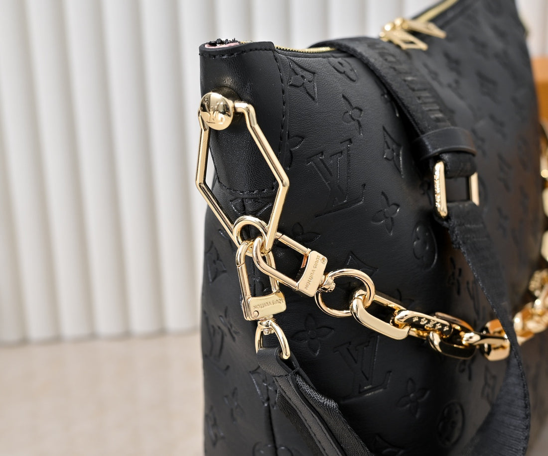 Luxury LV Coussin Hobo MM - Black