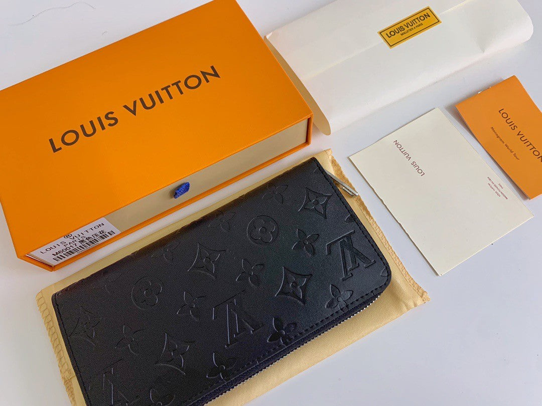 Luxury LV Zippy Wallet - Black