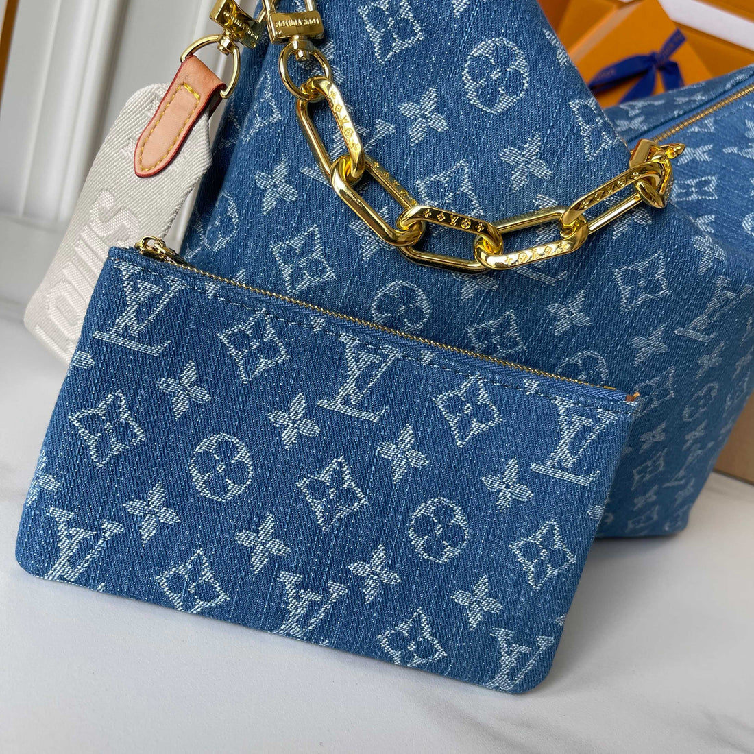 Luxury LV Coussin Hobo MM - Denim