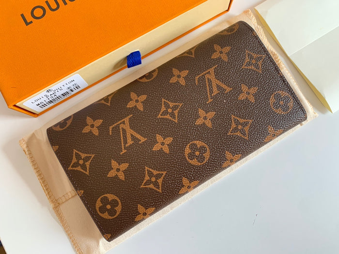 LV Monogram Brown Portefeuille Sarah Long Wallet
