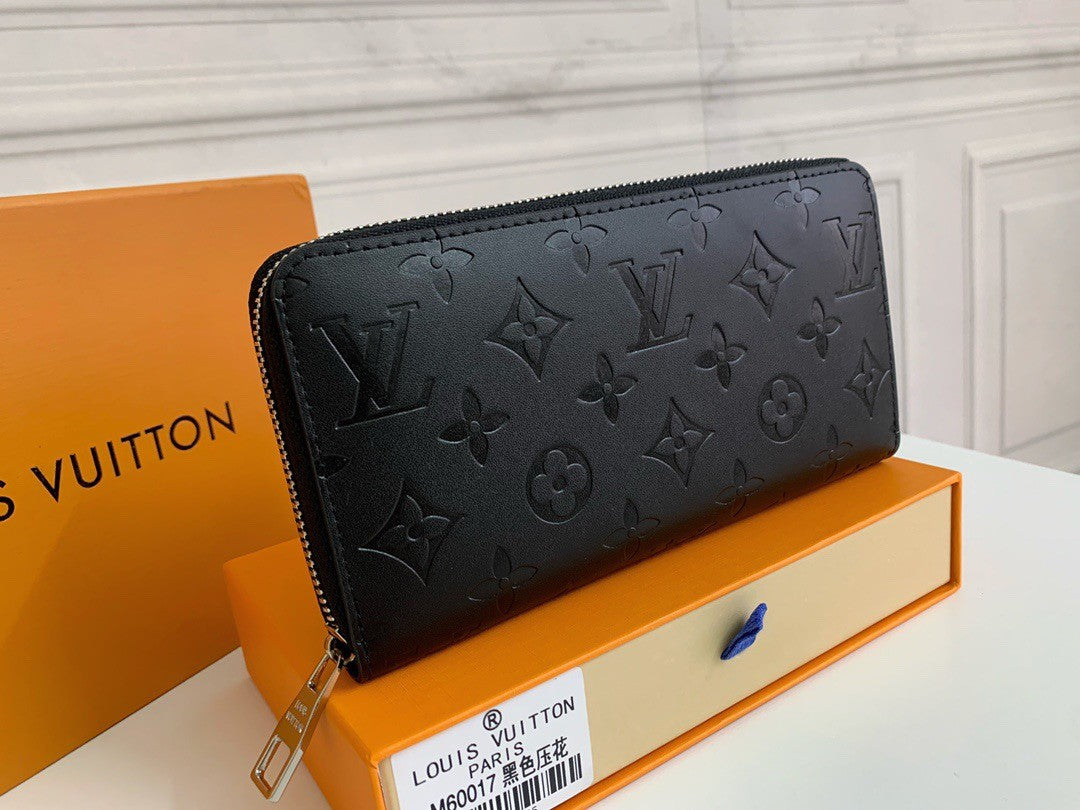 Luxury LV Zippy Wallet - Black