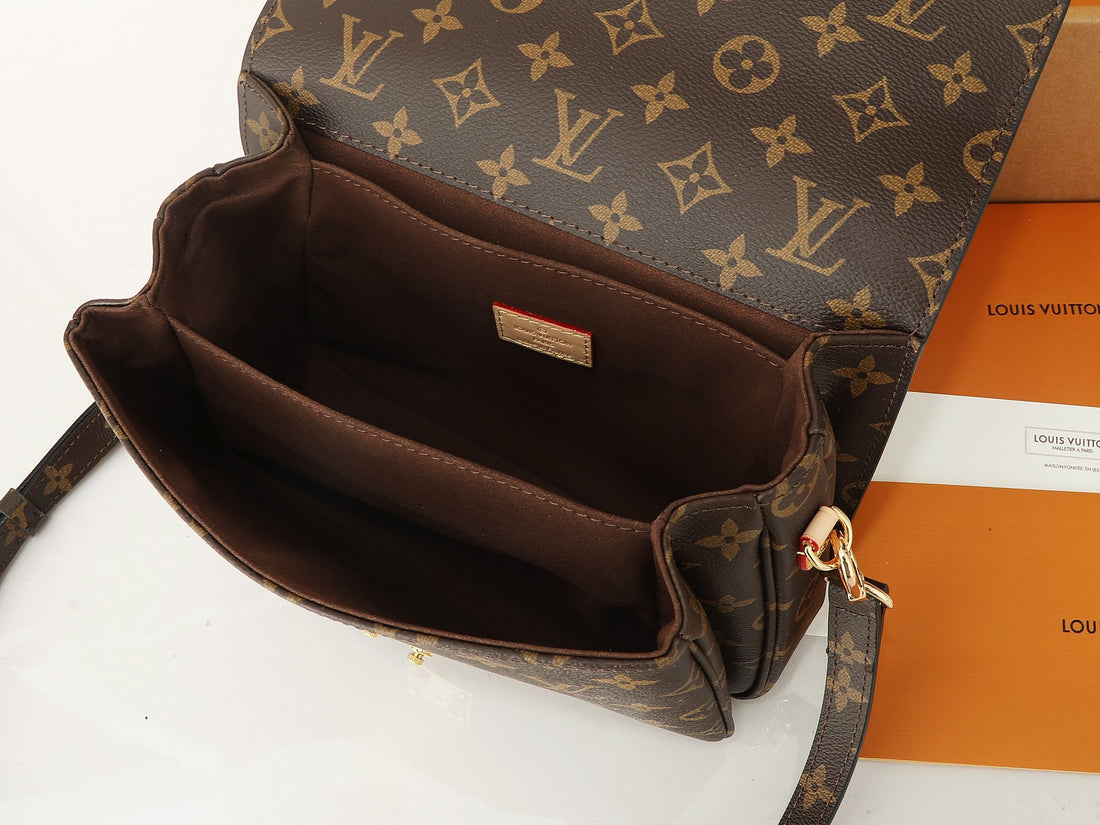 Luxury LV Pochette Crossbody Bag- Brown