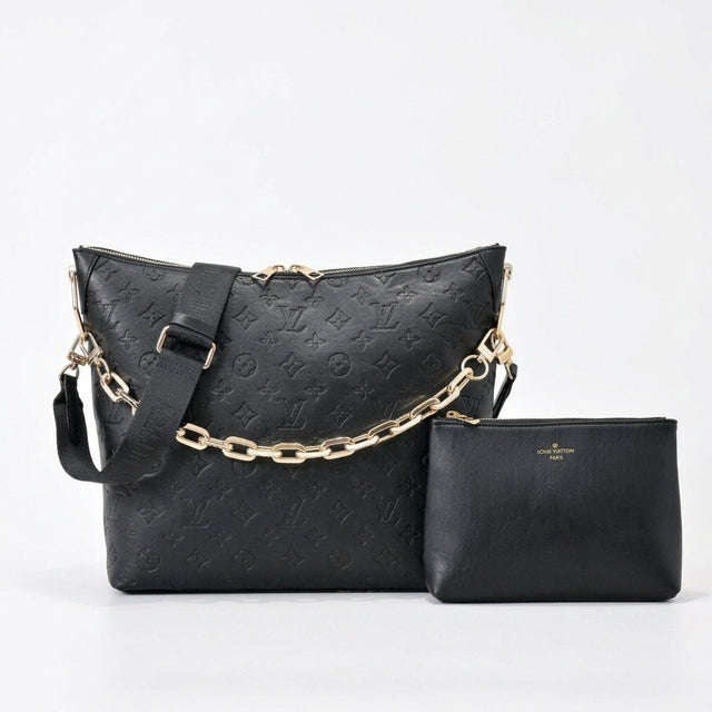 Luxury LV Coussin Hobo MM - Black