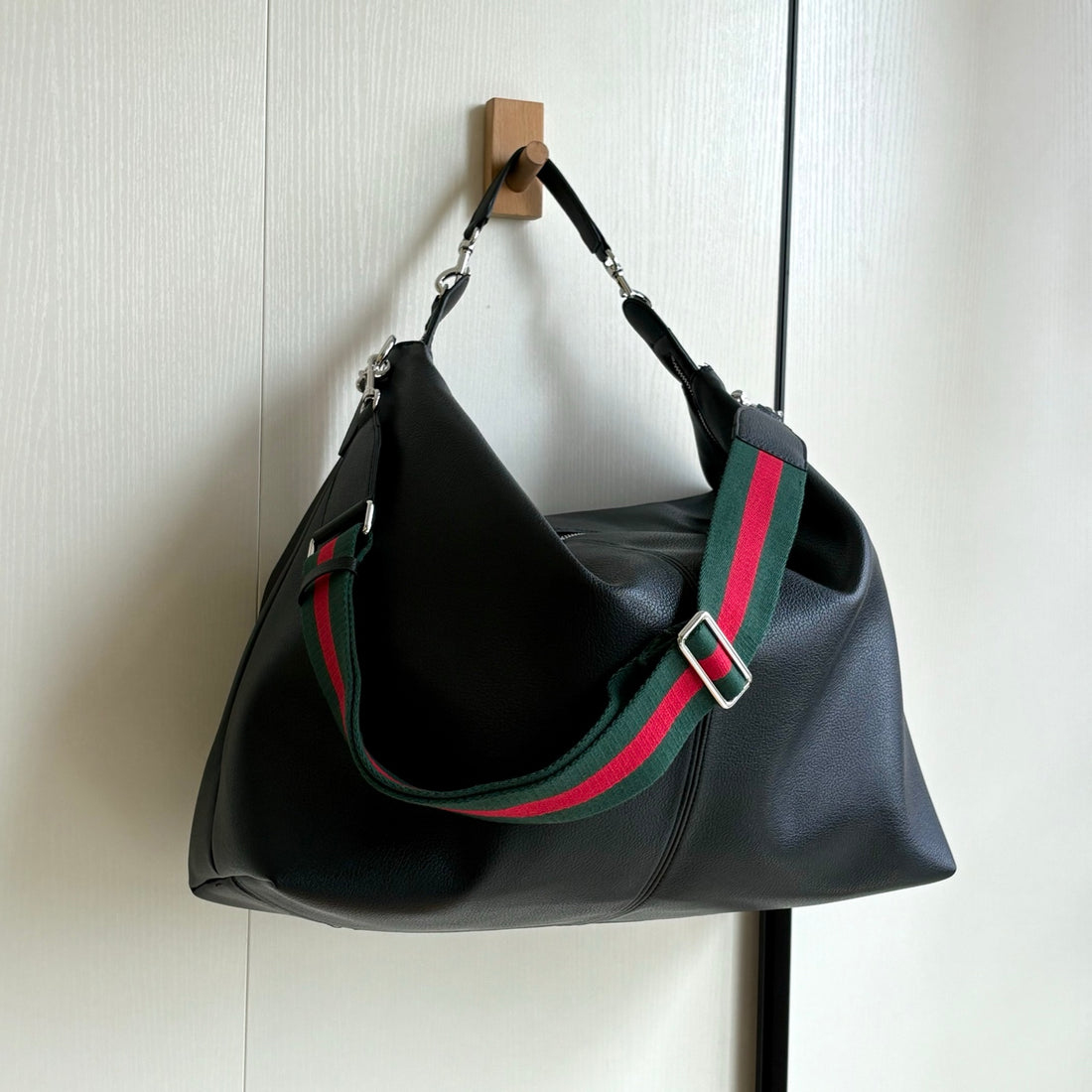 GG Crossbody Bag - Black Leather