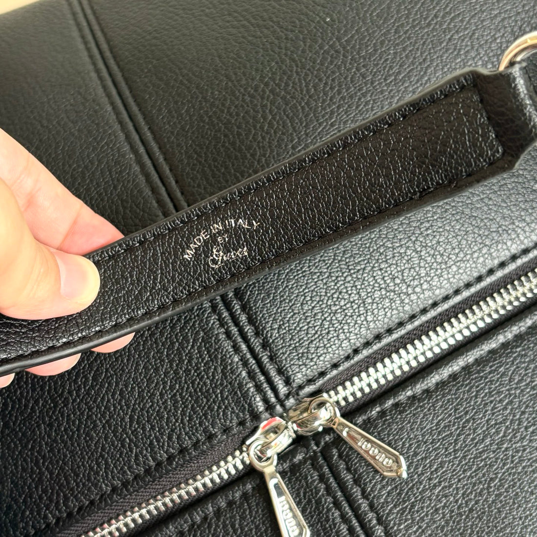 GG Crossbody Bag - Black Leather