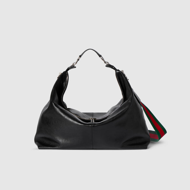 GG Crossbody Bag - Black Leather