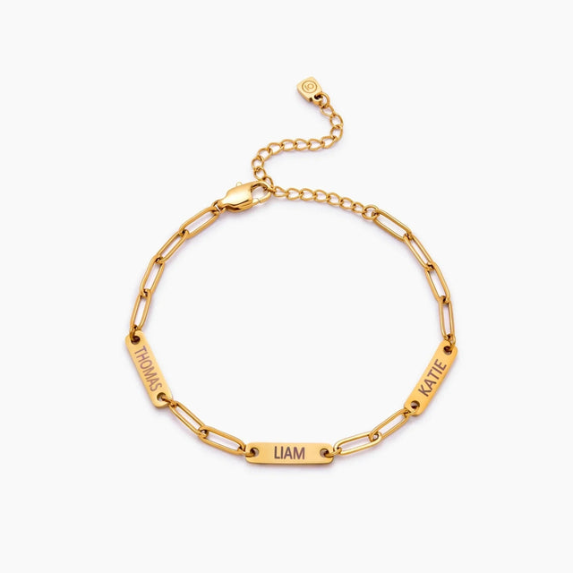 Paperclip Bracelet with Multiple Names