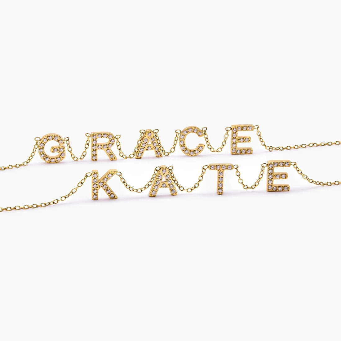 Personalized Name Necklace with Pavé