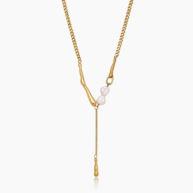 Elara Bar Pearl Necklace