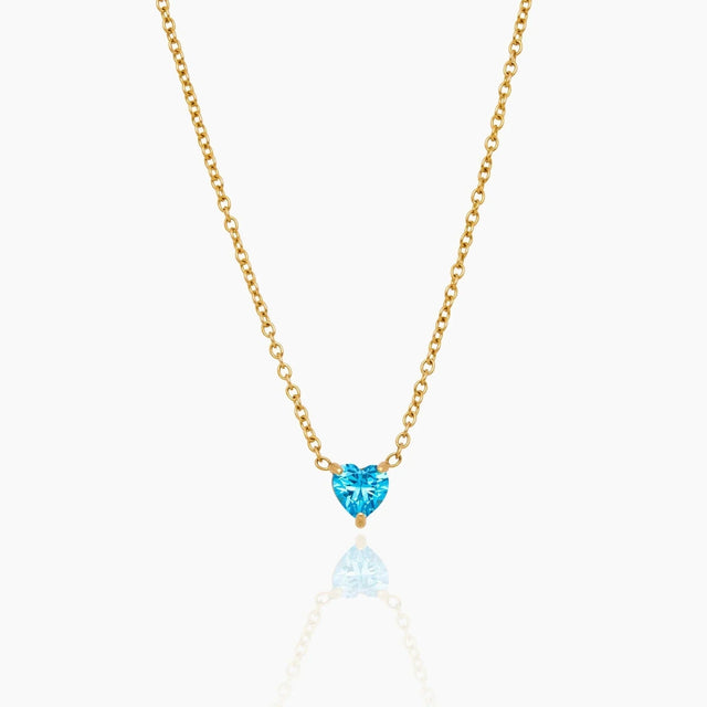Heart Birthstone Necklace