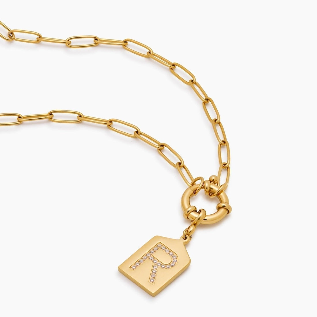 Pavé Initial Pendant Necklace