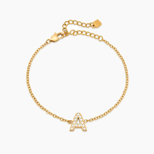 Pavé Bracelet with Initial