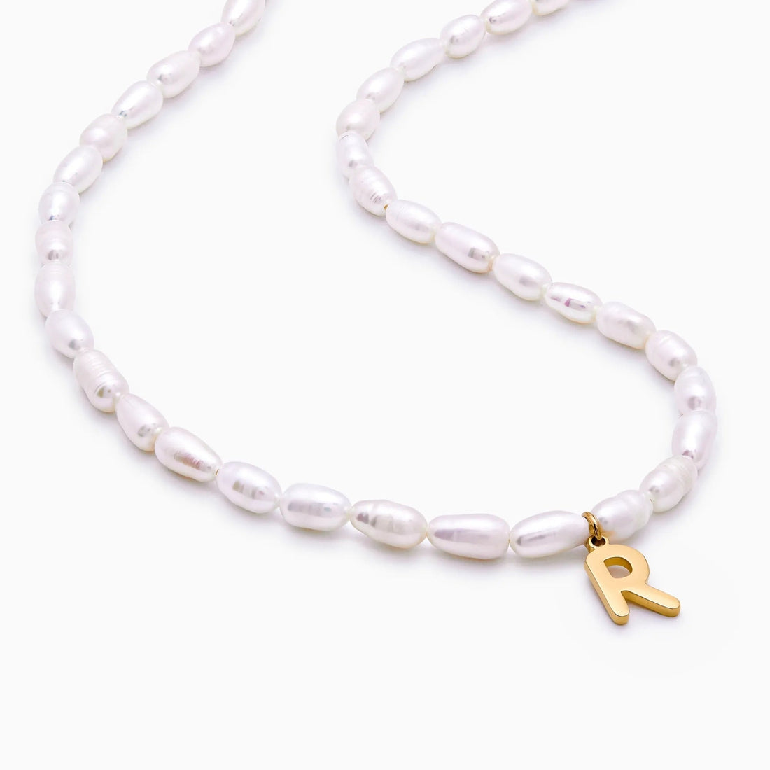 Pearl Necklace with Initial