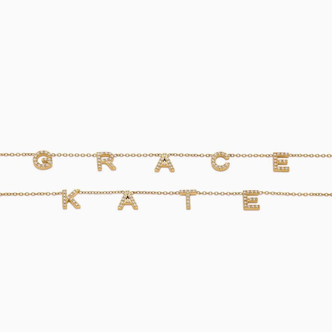 Personalized Name Necklace with Pavé
