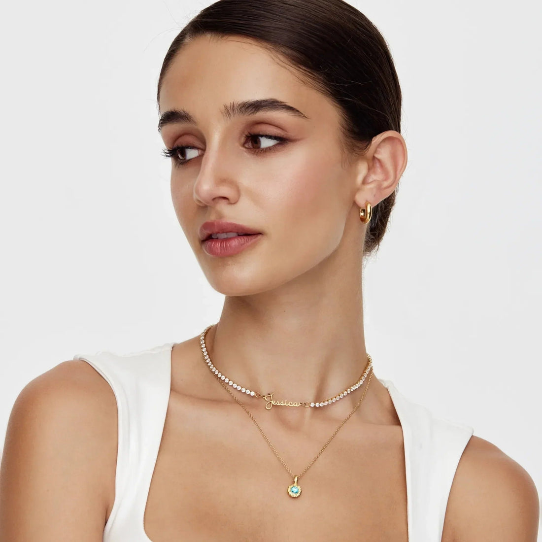 Signature Tennis-Style Name Necklace