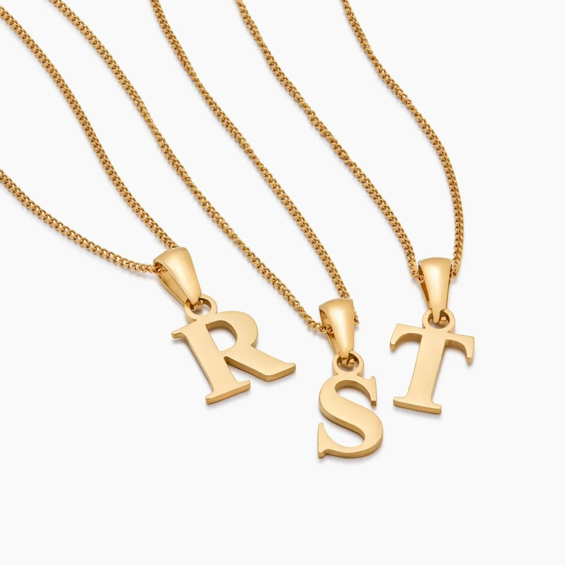 Charm Necklace with Gold Initial