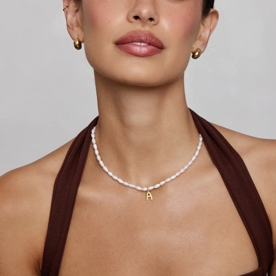 Pearl Necklace with Initial
