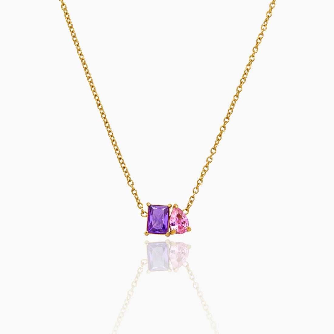 Eternal Duo Necklace with Birthstones