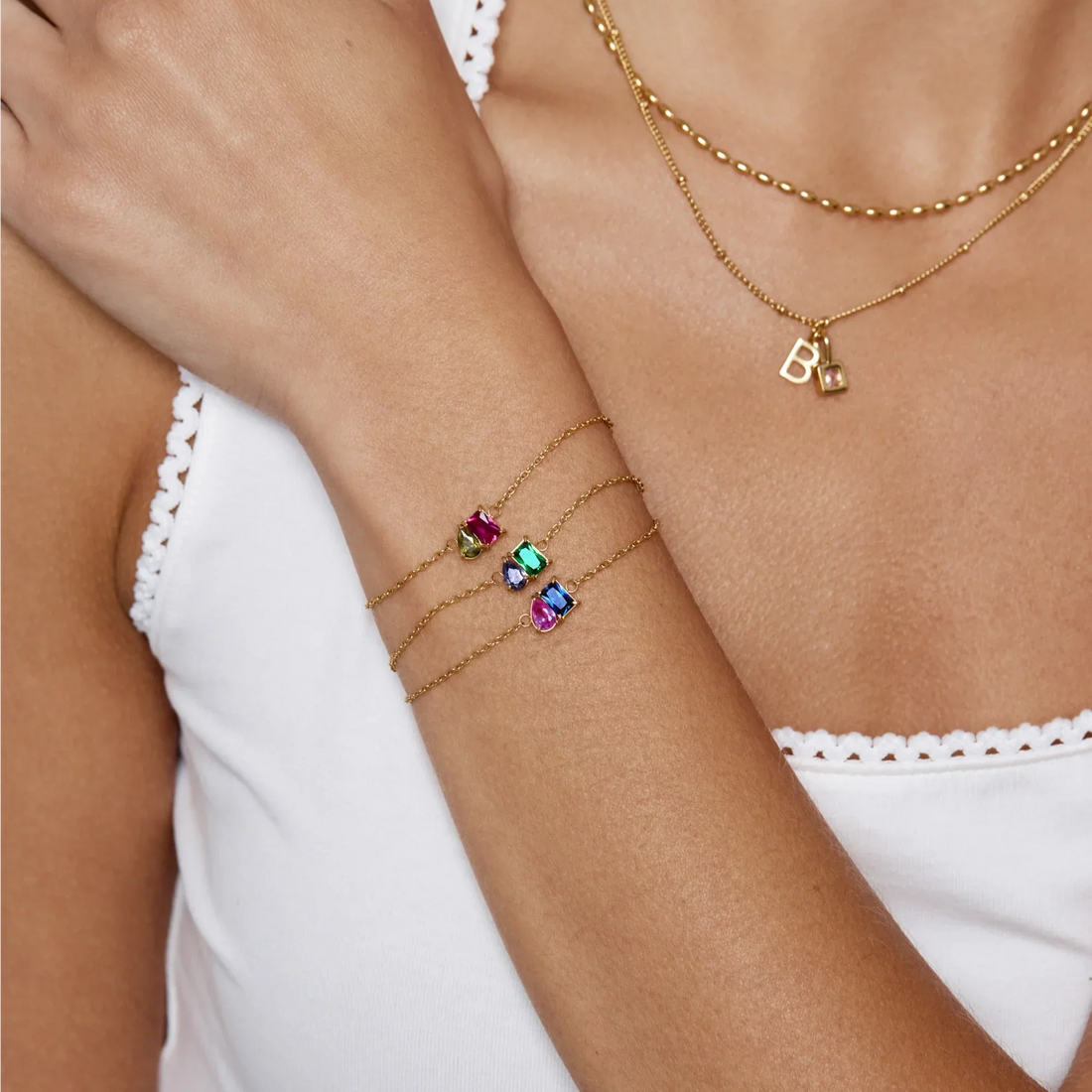 Forever Duo Bracelet with Birthstones