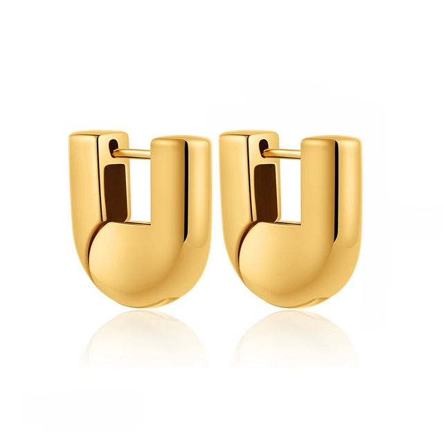U-Shape Huggie Earrings