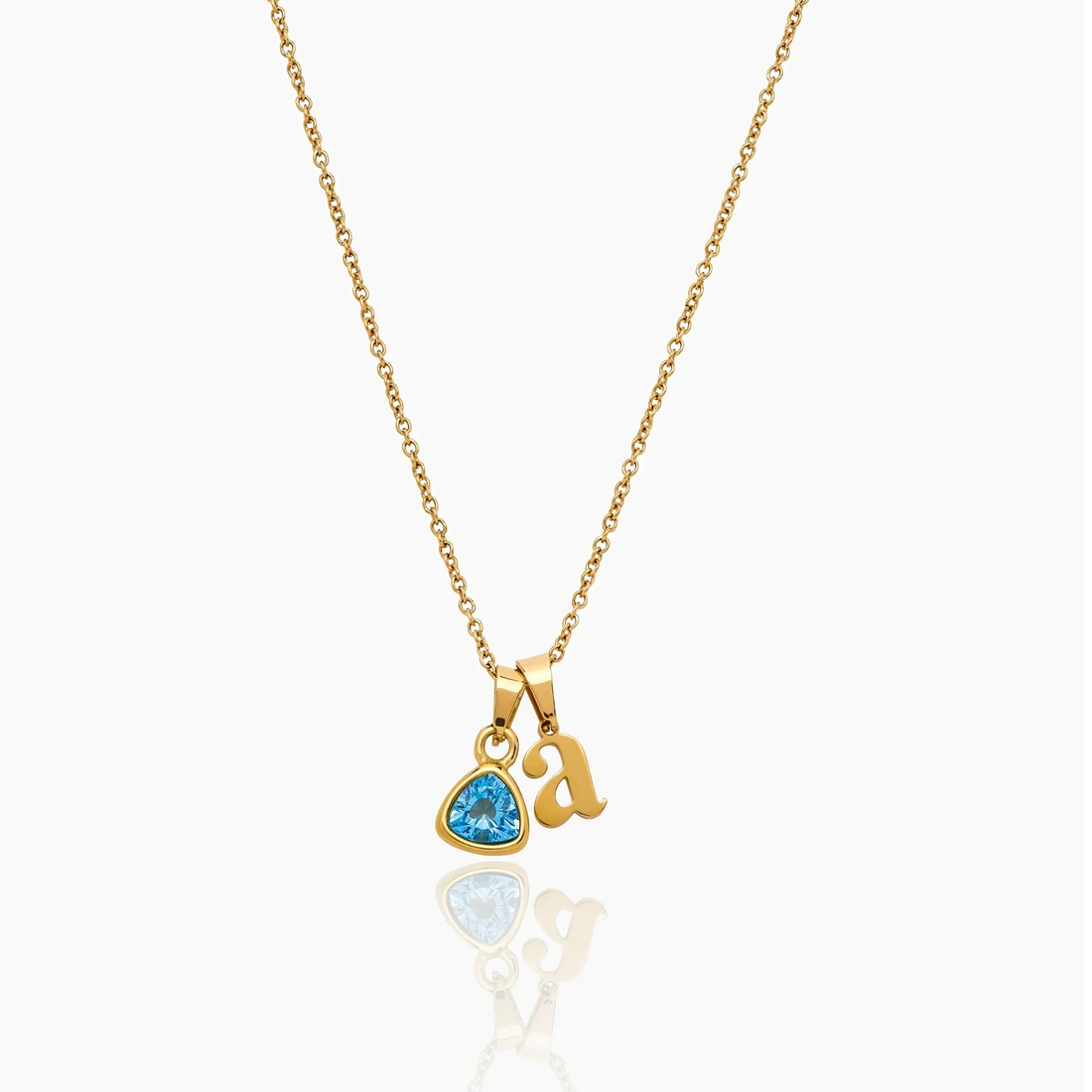By Heart Initial and Birthstone Necklace