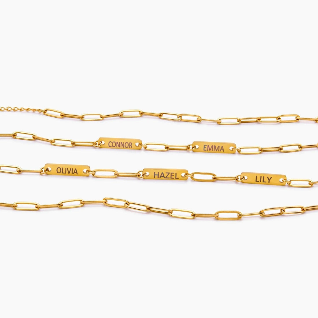 Paperclip Multiple Name Necklace